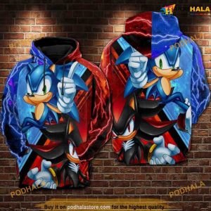 Sonic The Hedgehog Lover 3D Funny Christmas Hoodie