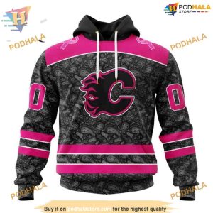 Special Pink In The Rink Fight Breast Cancer NHL Calgary Flames Hoodie 3D