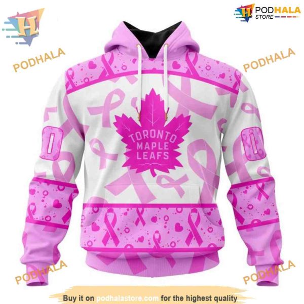 Special Pink October Breast Cancer Awareness Month NHL Toronto Maple Leafs Hoodie 3D