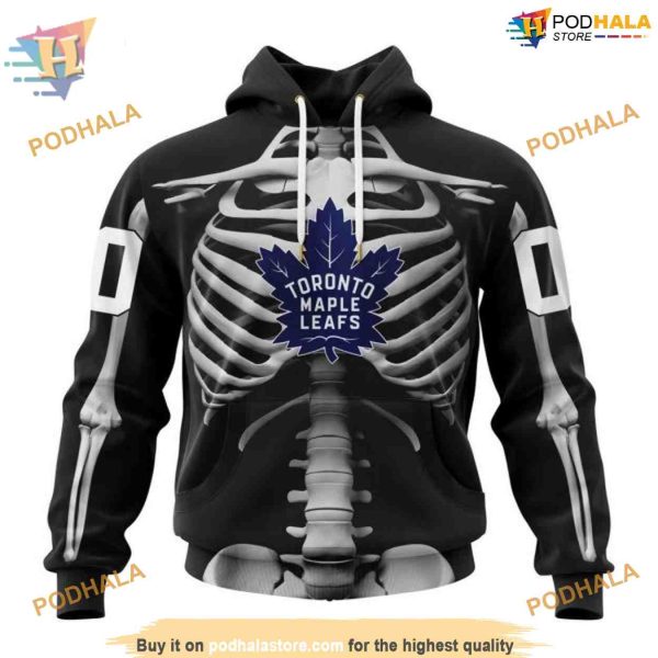 Special Skeleton Costume For Halloween NHL Toronto Maple Leafs Hoodie 3D