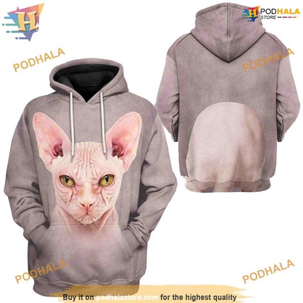 Sphynx Cat Costume Full All Over Printed 3D Hoodie Sweatshirt