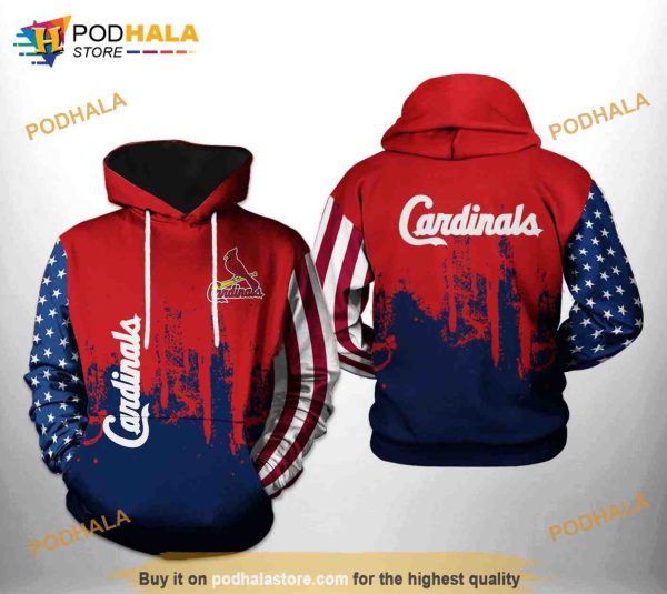 St. Louis Cardinals MLB Team US 3D Hoodie