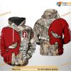 Stanford Cardinals Camo Veteran Hunting NCAA 3D Hoodie