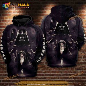 Star Wars Black Darth Vader Over Print 3D Hoodie Sweatshirt