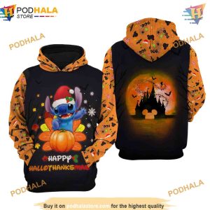 Stitch Disney Hallothankmas 3D Hoodie