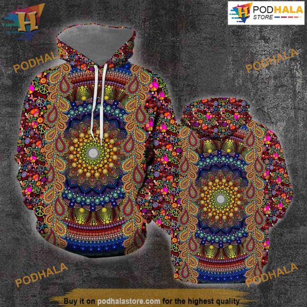 Sunflower Hippie All Over Printed 3D Hoodie Sweatshirt