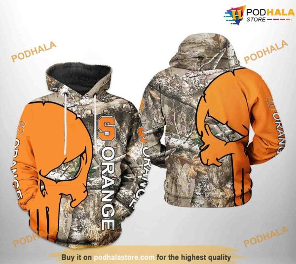 Syracuse Orange Camo Veteran Hunting NCAA 3D Hoodie