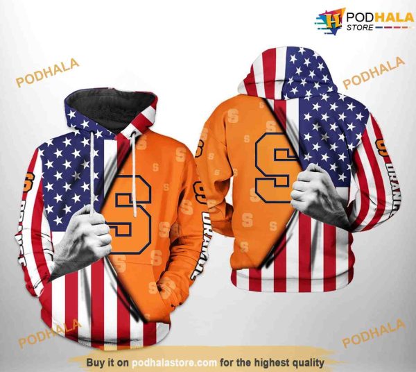 Syracuse Orange US Flag NCAA 3D Hoodie