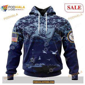 Tampa Bay Buccaneers Honor US Navy Veterans Shirt NFL Hoodie 3D