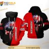 Tampa Bay Buccaneers NFL US Flag Skull Team 3D Hoodie Sweatshirt