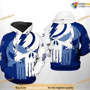 Tampa Bay Lightning NHL Team Skull NHL Hoodie 3D