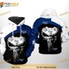 Tampa Bay Rays MLB Skull Punisher 3D Hoodie