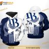 Tampa Bay Rays MLB Team Skull 3D Hoodie