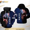 Tampa Bay Rays MLB US Flag Skull 3D Hoodie