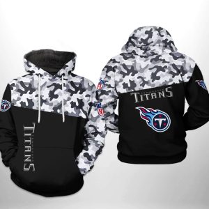 Tennessee Titans NFL Camo Veteran Team 3D Hoodie