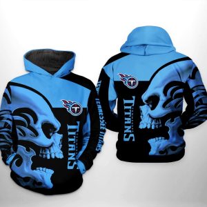 Tennessee Titans NFL Skull 3D Hoodie