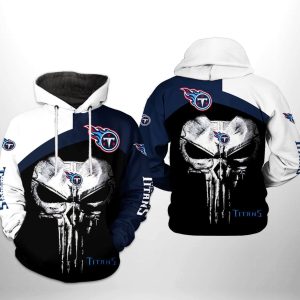 Tennessee Titans NFL Skull Punisher Team 3D Hoodie