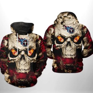 Tennessee Titans NFL Skull Team 3D Hoodie