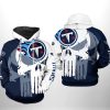 Tennessee Titans NFL Team Skull 3D Hoodie