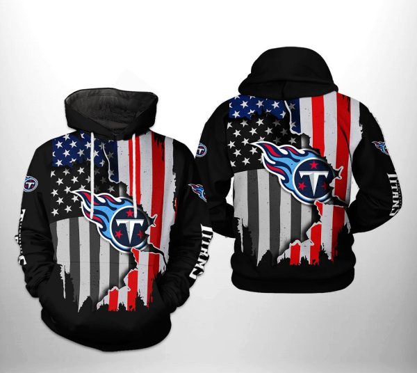 Tennessee Titans NFL US Flag Team 3D Hoodie