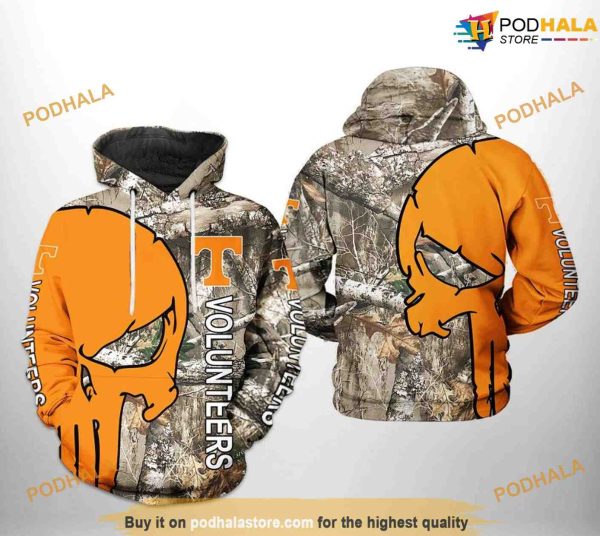 Tennessee Volunteers Camo Veteran Hunting NCAA 3D Hoodie