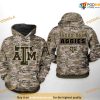 Texas A&M Aggies Camo Veteran NCAA 3D Hoodie