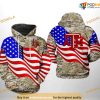 Texas A&M Aggies US Flag Camo Veteran NCAA 3D Hoodie