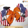 Texas Longhorns US Flag NCAA 3D Hoodie