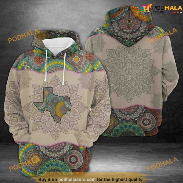 Texas Mandala 3D Funny Christmas Hoodie