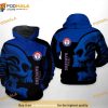 Texas Rangers MLB Skull 3D Hoodie