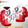 Texas Rangers MLB Team Skull 3D Hoodie