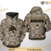 Texas State Bobcats Camo Veteran NCAA 3D Hoodie