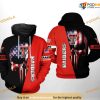 Texas Tech Red Raiders US Flag Skull NCAA 3D Hoodie