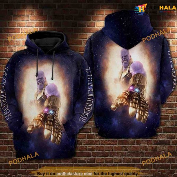 Thanos Big Bang Avengers Marvel Over Print 3D Funny Christmas Hoodie