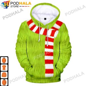 The Grinch Christmas Scarf Grinch Christmas 3D Hoodie Grinch Gifts