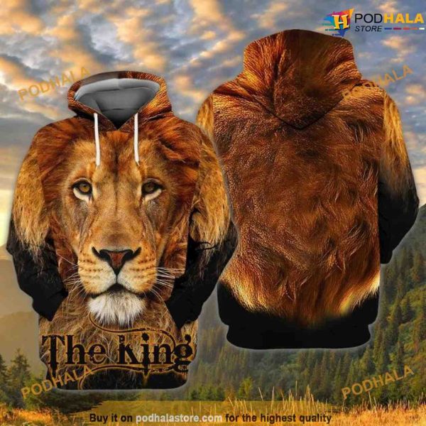 The King Lion 3D Funny Christmas Hoodie