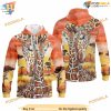 The Mother And Child Giraffe Animals Africa Forest 3D Hoodie