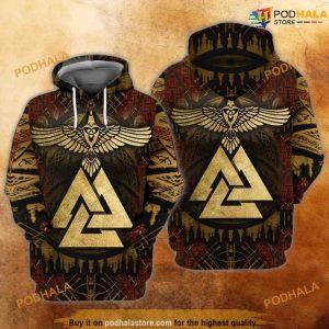 The Viking Eagle 3D Funny Christmas Hoodie