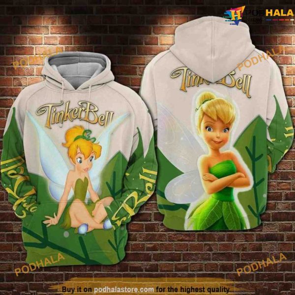 Tinker Bell And Leaf 3D Funny Christmas Hoodie