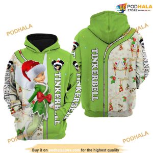 Tinker Bell Christmas Disney AOP Unisex Funny Christmas Hoodie