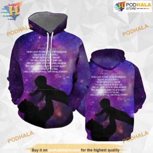 To My Daughter From Dad All Over Printed 3D Hoodie Sweatshirt