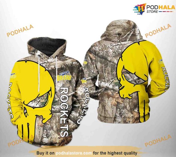 Toledo Rockets Camo Veteran Hunting NCAA 3D Hoodie