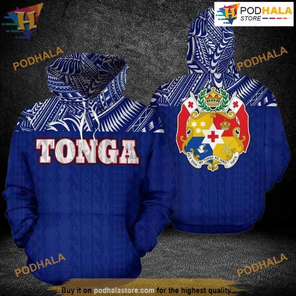 Tonga All Over Printed 3D Hoodie Sweatshirt