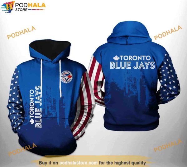 Toronto Blue Jays MLB Team US 3D Hoodie