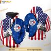 Toronto Blue Jays MLB US Flag 3D Hoodie