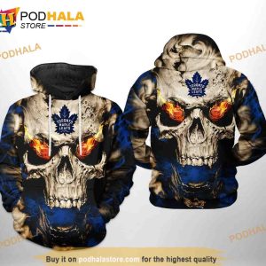 Toronto Maple Leafs NHL Skull 3D Hoodie Sweatshirt