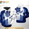 Toronto Maple Leafs NHL Team Skull 3D Hoodie Sweatshirt