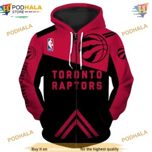 Toronto Raptors 3D Zip Hoodie