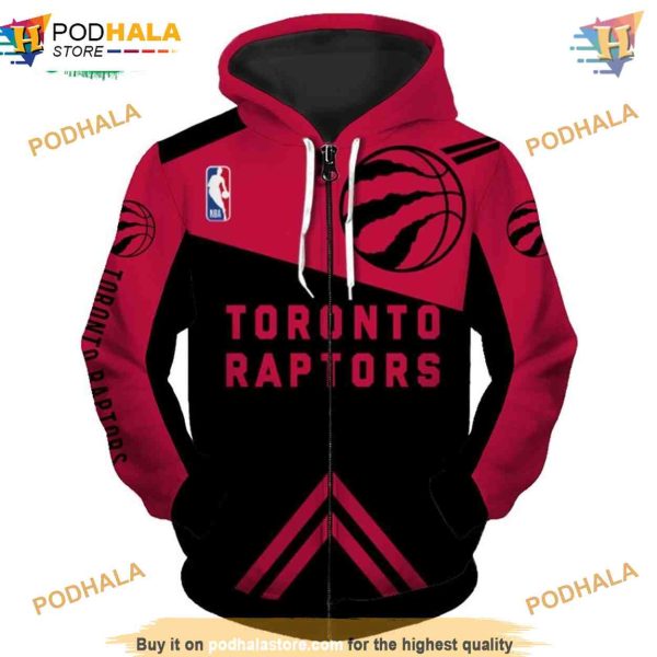 Toronto Raptors 3D Zip Hoodie