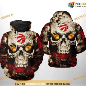 Toronto Raptors NBA Skull NBA Hoodie 3D